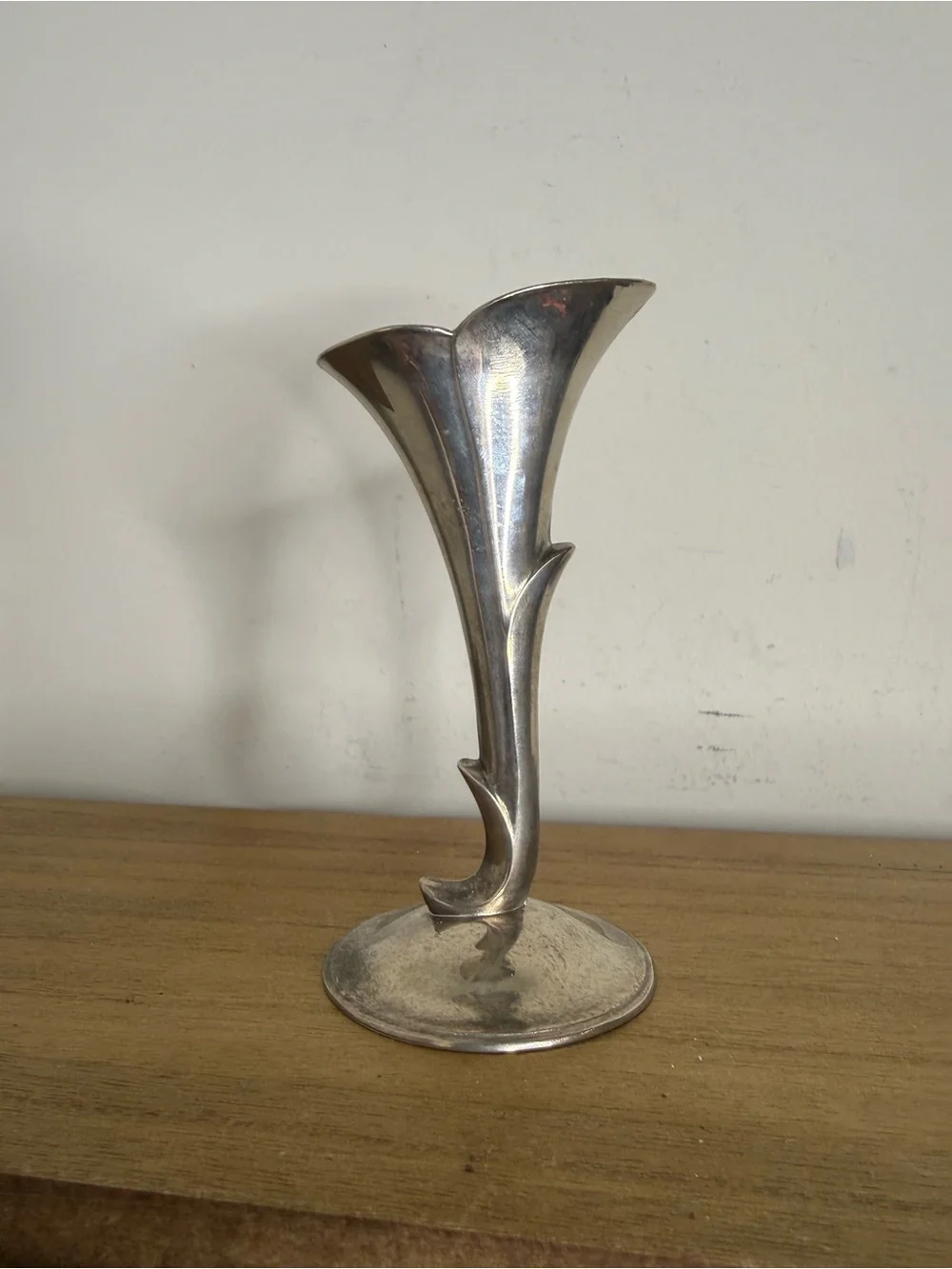 vintage silver-plated calla lily bud vase - Home accents
